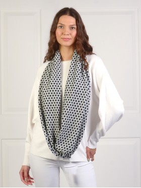 POLKA DOT PRINT LOOP SCARF